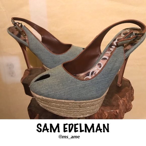 β¨Sam Edelman β€οΈ Novato Peep-Toe Slingbacksβ¨ - Picture 4 of 10